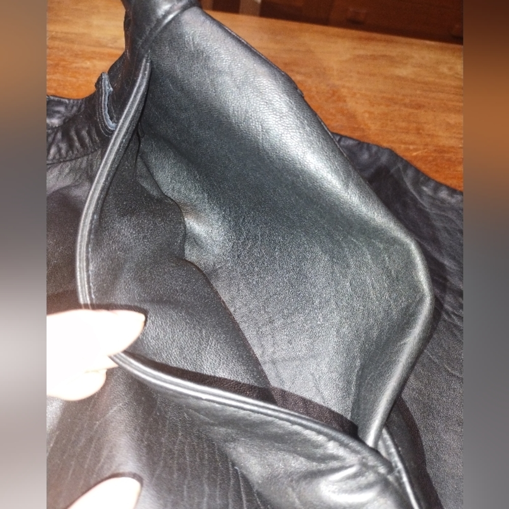 Black Genuine Leather Pants, Old Mill High Quality 15-Inch Waist 32-Inch Inseam - Picture 9 of 16